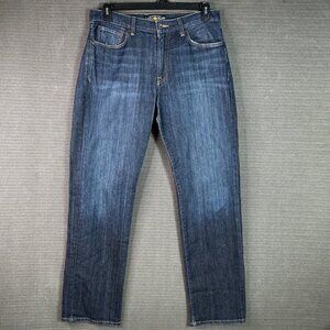 Lucky Brand Mens 32x32 Blue 329 Classic Straight Premium Denim Jeans Dark Wash